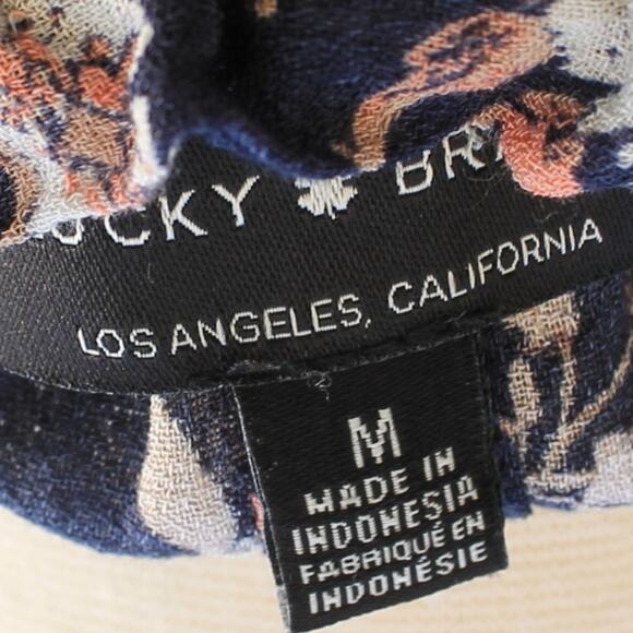 Lucky Brand Women's Blouse Floral Print Long Bell Sleeves Size Medium - Picture 12 of 14